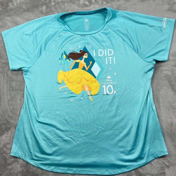 Disney Tops - Disney 2023 Princess 10K Finisher Race Shirt Short Sleeve Women's XXL
